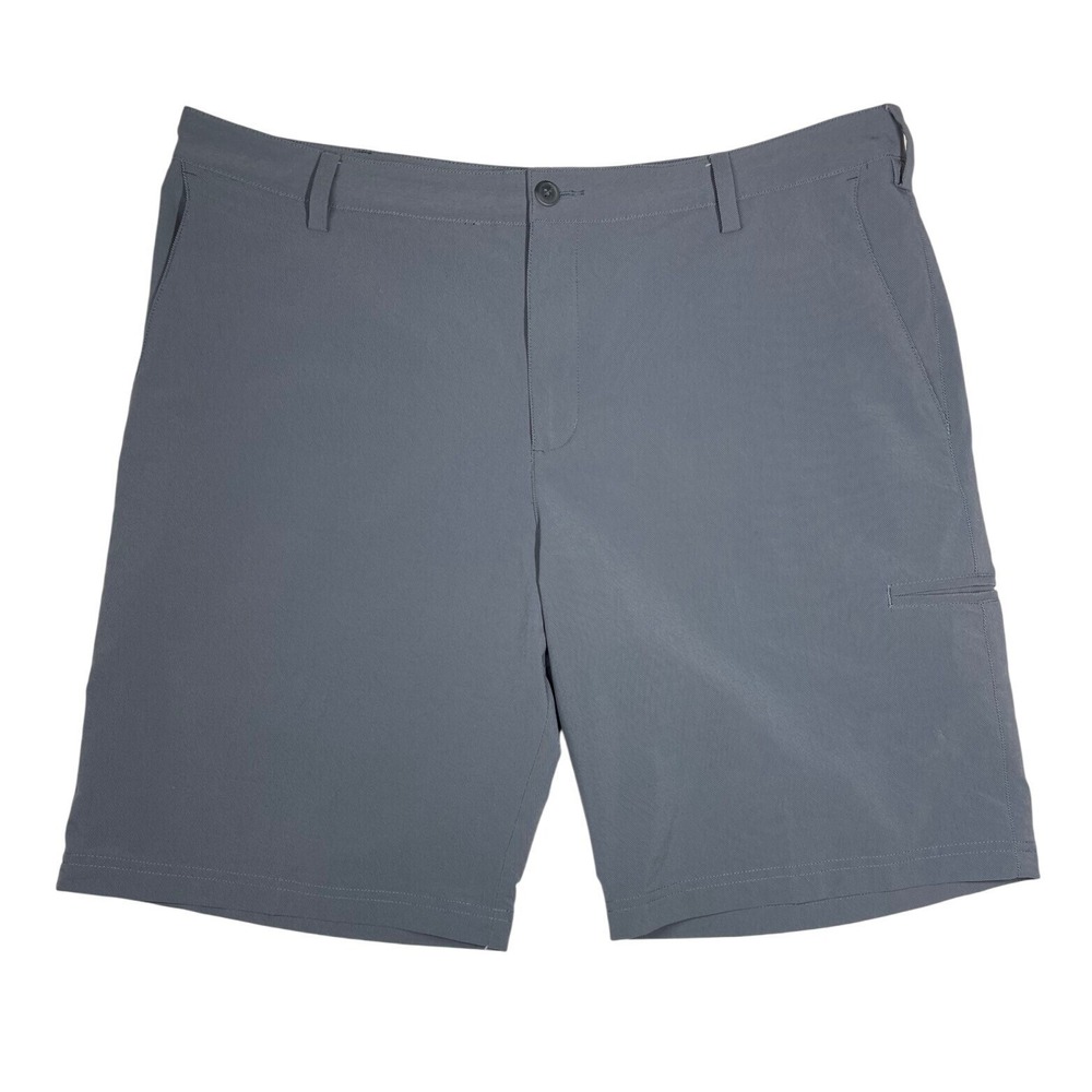 Adidas Mens Gray Golf Shorts Size 38 Stretch Fabric With Pockets For Comfort & S